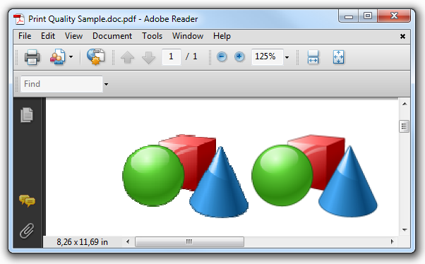 Print Quality - Adobe Reader - Result